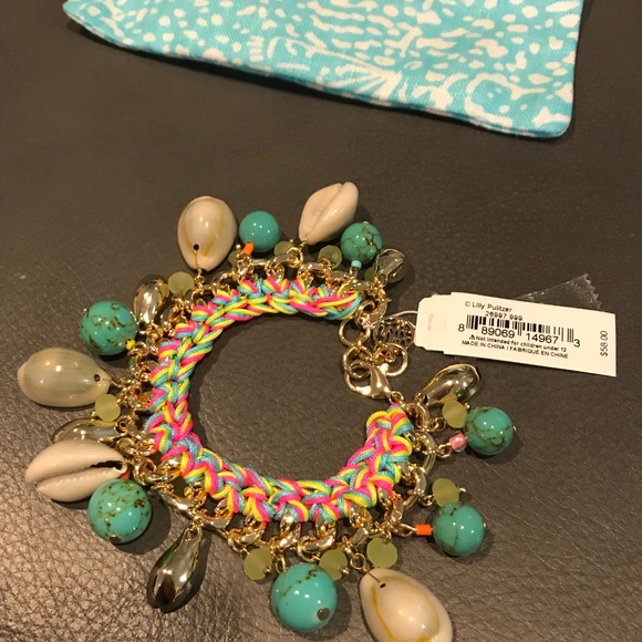 Lilly Pulitzer Spring Bound Bracelet Shell & Gold - Picture 2 of 5
